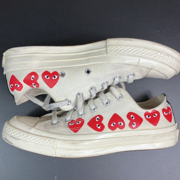 Converse x Comme Des Garçons Play Chuck 70 Sneaker Shoes Unisex M 6 / W 8 - Picture 10 of 13